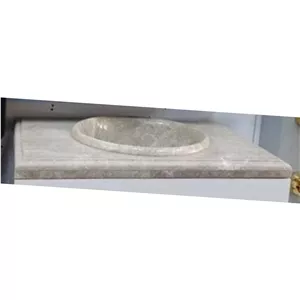 صفحه و کاسه روشویی توکار رنگ طوسی (پرشین) سایز 50در35 (ارسال رایگان) 