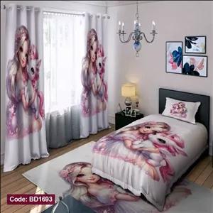  روتختی سه بعدی تکنفره 90 طرح یونیکورن کد 557