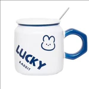 ماگ مکعبی درب دار طرح lucky rabit