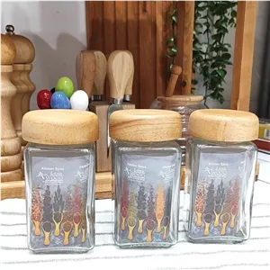 جا ادویه درب چوبی بامبو 