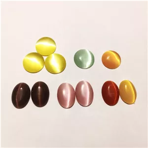 مجموعه 11 عددی نگین سنگ مصنوعی چشم گربه تراش دامبله کد CE003