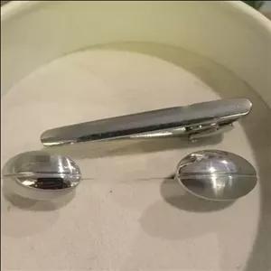 ست گیره کروات و دکمه سر دست استیل درجه یک کد 2