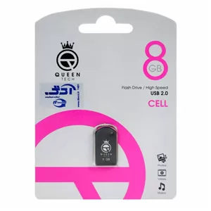 فلش 8GB USB2.0 Queen CELL مشکی گارانتی مادام العمر 