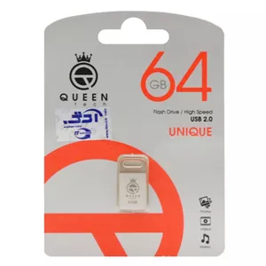 فلش 64GB USB2.0 Queen UNIQUE نقره ای گارانتی مادام العمر 