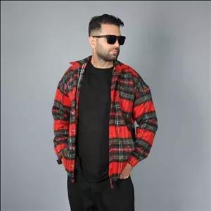 پیراهن پشمی چهارخانه قرمز باتیس بوتیک