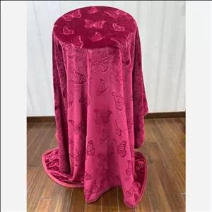 پتو مسافرتی وارداتی ابریشمی دونفره طرح پروانه،تراکم بالا