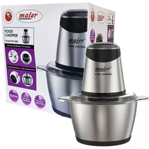 خردکن 2 لیتری 4 تیغه مایر مدل MR-382 توان 500 وات کاسه استیل