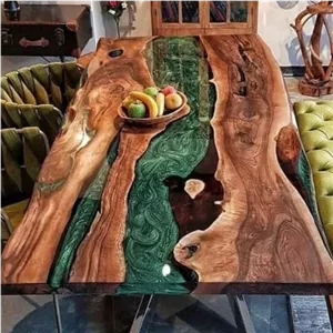 میز جلو مبلی رزینی چوبی طرح ابر و باد
