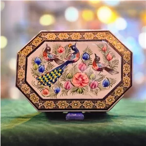 جعبه جا جواهراتی خاتم و مینیاتور 8 ضلعی سایز 15