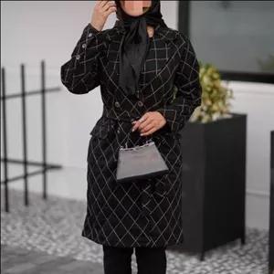 پالتو مشکی و رنگی زنانه جنس سوییت کوک دوزی درجه یک دو سایزی مناسب 40تا 48-50 مدل نیایش