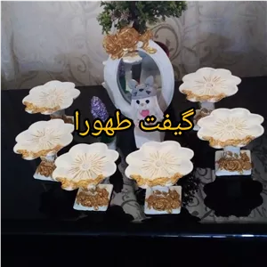 هفت سین سفید طلایی سنگ مصنوعی