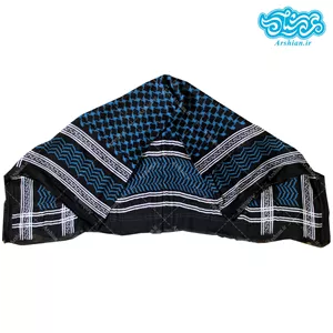 چفیه طرح عربی آبی مدل چاپی