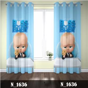 پرده کودک طرح بچه رئیس  