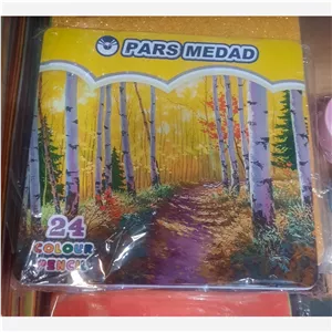 مداد رنگی 36 رنگ جعبه فلزی پارس