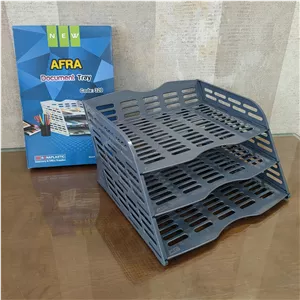 کازیه رومیزی سه طبقه پلاستیکی طوسی تیره 320 افرا 