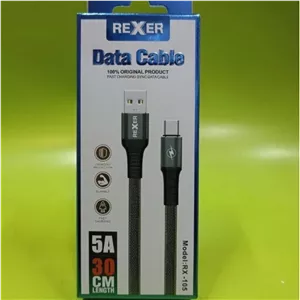 کابل پاور USB به تایپ سی 5A رکسر REXER مدل RX105