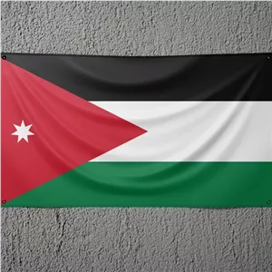 پرچم کشور اردن ساتن ضخیم چاپ ثابت پسکرایه