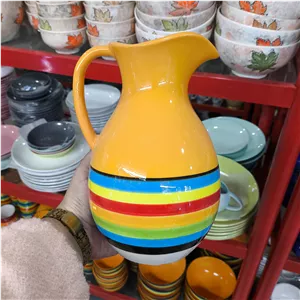 پارچ سرامیکی رنگین کمانی