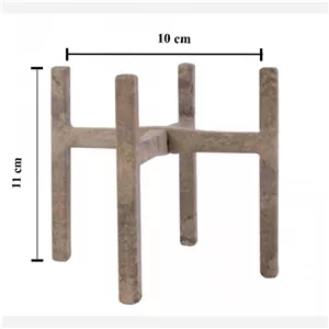 پایه گلدان سایز 10 طرح چوبی مدل صاف (پس کرایه)