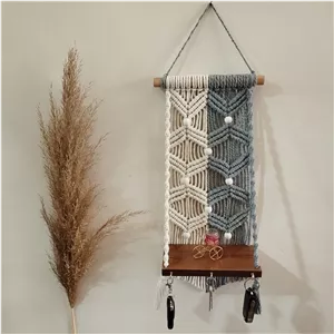شلف مکرومه دیواری دکوراتیو شیک و جاکلیدی(گالری مهربان)