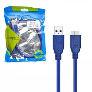 کابل هارد اکسترنال USB3.0 رویال (Royal) طول 0.3 متر.پس کرایه 