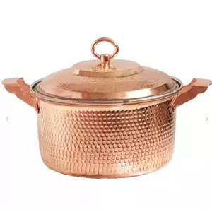 قابلمه مسی راسته سایز 2 قطر دهانه 20 سانت 3 نفره