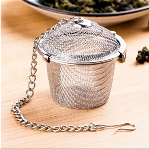 صافی دمنوش چای صاف کن زنجیری قفل شونده توپی سایز بزرگ(صافی چای استیل)تفاله گیر استوانه قفل شو 