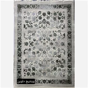 فرش ماشینی کاشان700شانه100درصدآکرلیک طرح وینتیج دلوین6متری-ارسال رایگان-