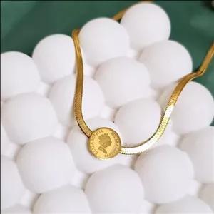 گردنبند الیزابت گردنبند سکه الیزابت گردنبند ماری گردنبند هرینگبون گردنبند تیغ ماهی گردنبند استیل kh 