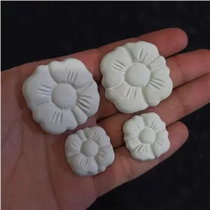 بسته 4 عددی بیس خام گل چهار پر پشت تخت جنس سنگ مصنوعی ، گل مینیاتوری سنگی ، گل تزیینی بتنی ، بیس خام گل ریز ، گیفت گل