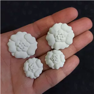 بسته 4 عددی بیس خام گل نقطه دار پشت تخت جنس سنگ مصنوعی ، گل مینیاتوری سنگی ، گل تزیینی بتنی ، بیس خام گل ریز ، گیفت گل