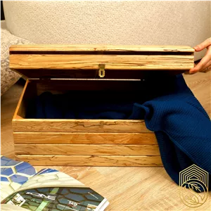 صندوقچه چوبی بزرگ چوب توسکا کد sh277