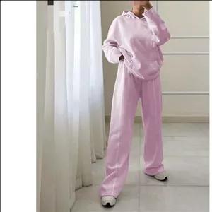 60898 ست هودی کلاهدار و شلوار بگ نیش دار فری سایز 36 تا 44 تن شیک