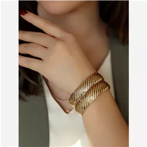 النگو زنانه طلا روس قطر 1 5 پک دو عددی کد 375جدید