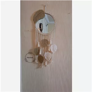 آینه مکرومه طرح برگ