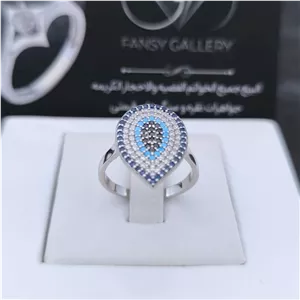 انگشتر نقره چشم نظر کدN136588 