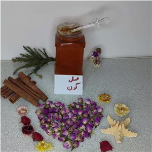 عسل طبیعی گون اعلاء تضمینی با ساکارز 3 و پرولین709 دارای برگه آزمایش گزانگبین(یک کیلویی)