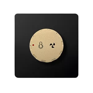 دیمر توکار مشکی دکمه طلایی مدل کریستال آسیا الکتریک