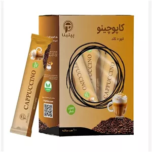 کاپوچینو کلاسیک با طعم قهوه گلد بدون شکر 10 ساشه ای پپتینا40گرم