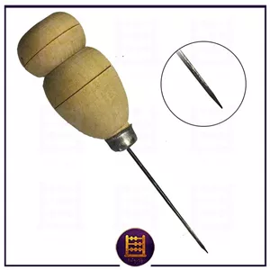 درفش سوزنی نشانه گذاری چرم دسته چوبی سری فولادی