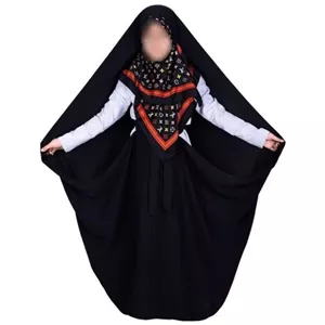چادر دخترانه حسنا کرپ حریر الاسود