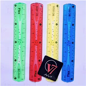 خط کش ژله ای 20 سانتیمتر و 8 اینچ خطکش وارداتی برند FLEX تک سلفون
