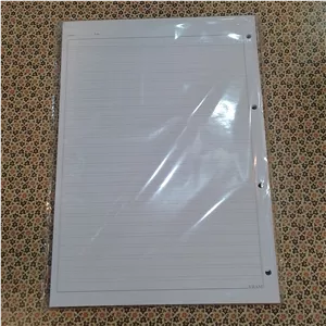 کاغذ کلاسور انگلیسی دوخط بسته 80 برگ 4 سوراخه شرکت ارم