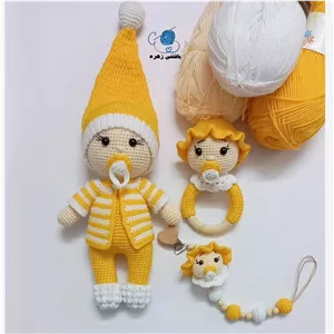 ست جغجغه بندپستونک و عروسک نینی پستونکی