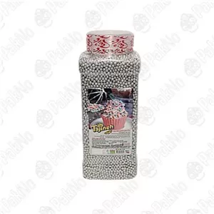  مروارید خوراکی رنگ نقره ای ریز (65گرمی)