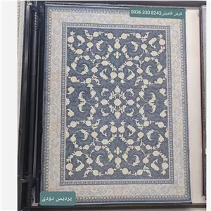 فرش ماشینی نقشه جدید پردیس رنگ دودی اصل 700شانه ترتکم 2550 ضخیم