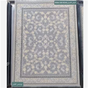 فرش ماشینی تمام نخ اصل کاشان 700شانه تراکم 2550 ضخیم طرح پردیس فیلی