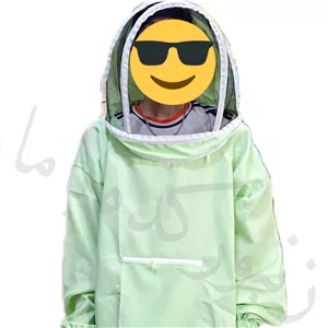 لباس زنبورداری نیم تنه تترون کلاه فضایی (رنگ سبز)