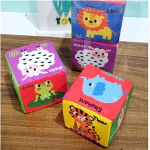 مکعب ابری پارچه ای،جغجغه ای،دو عددی