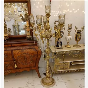 آباژور چلچراغ لوستر کنار سالنی برنز فرشته برنزی